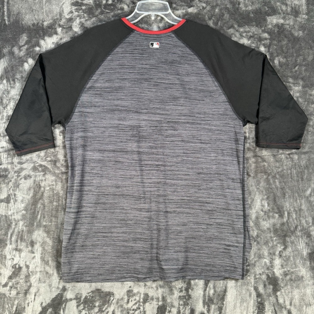 Nike Arizona Diamondbacks T-Shirt Men XL Gray Black 3/4 Sleeve Team MLB Dry Fit - Picture 2 of 10